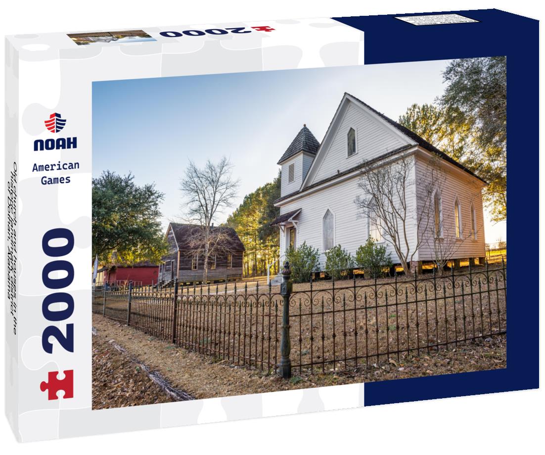 Noah Jigsaw Puzzle Old church and houses in the historic landmark district of Dothan, Alabama 2000 pieces