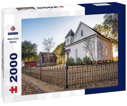 Noah Jigsaw Puzzle Old church and houses in the historic landmark district of Dothan, Alabama 2000 pieces