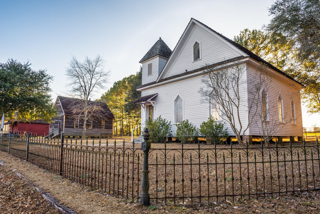 Noah Jigsaw Puzzle Old church and houses in the historic landmark district of Dothan, Alabama 2000 pieces