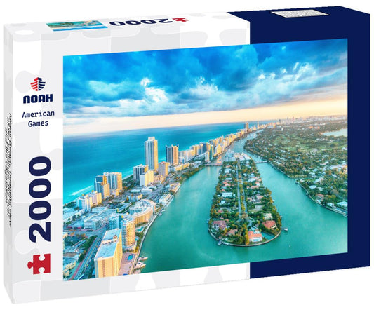 Noah Jigsaw Puzzle Miami Beach, beautiful view of the buildings, the river and the vegetation 2000 pieces