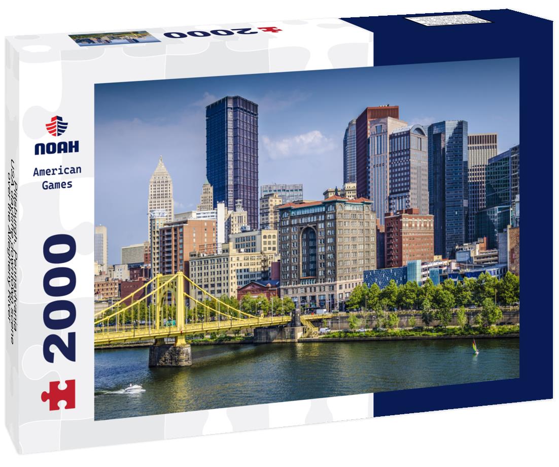 Noah Jigsaw Puzzle Pittsburgh, Pennsylvania, USA daytime downtown scene over the Allegheny River 2000 pieces
