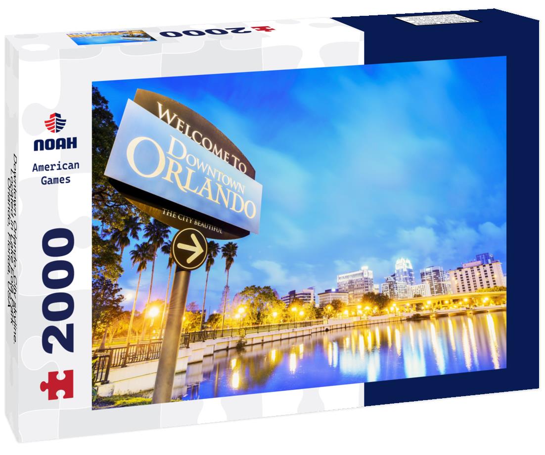 Noah Jigsaw Puzzle Downtown Orlando. City skyline. Located in Lake Eola Park, Orlando, Florida, USA 2000 pieces