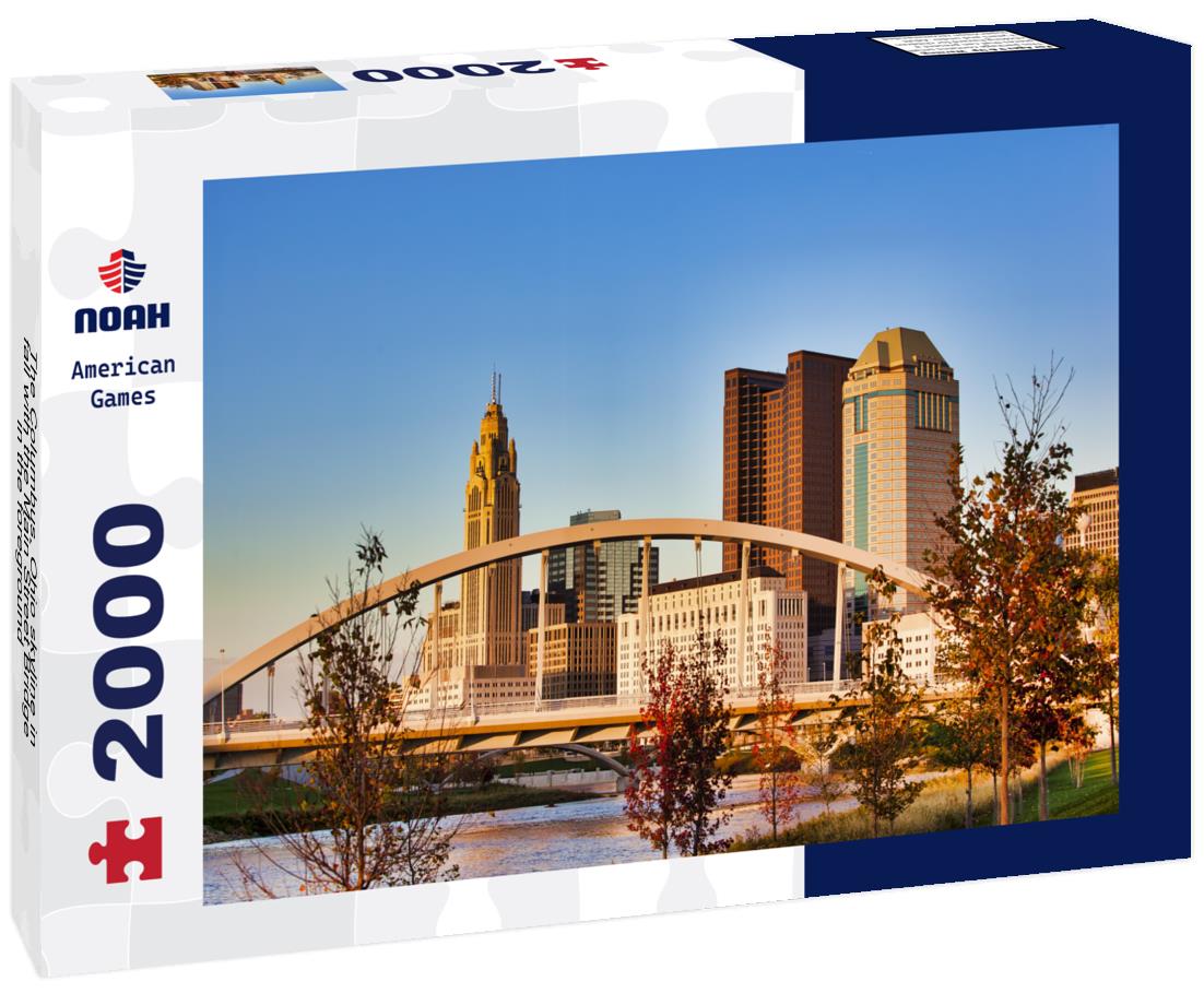 Noah Jigsaw Puzzle The Columbus, Ohio skyline in fall with the Main Street Bridge in the foreground 2000 pieces