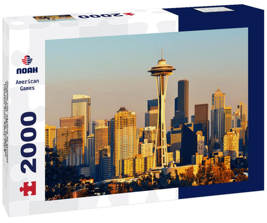 Noah Jigsaw Puzzle Seattle city skyline at sunset with urban office buildings viewed from Kerry Park 2000 pieces