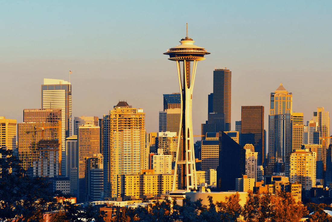Noah Jigsaw Puzzle Seattle city skyline at sunset with urban office buildings viewed from Kerry Park 2000 pieces