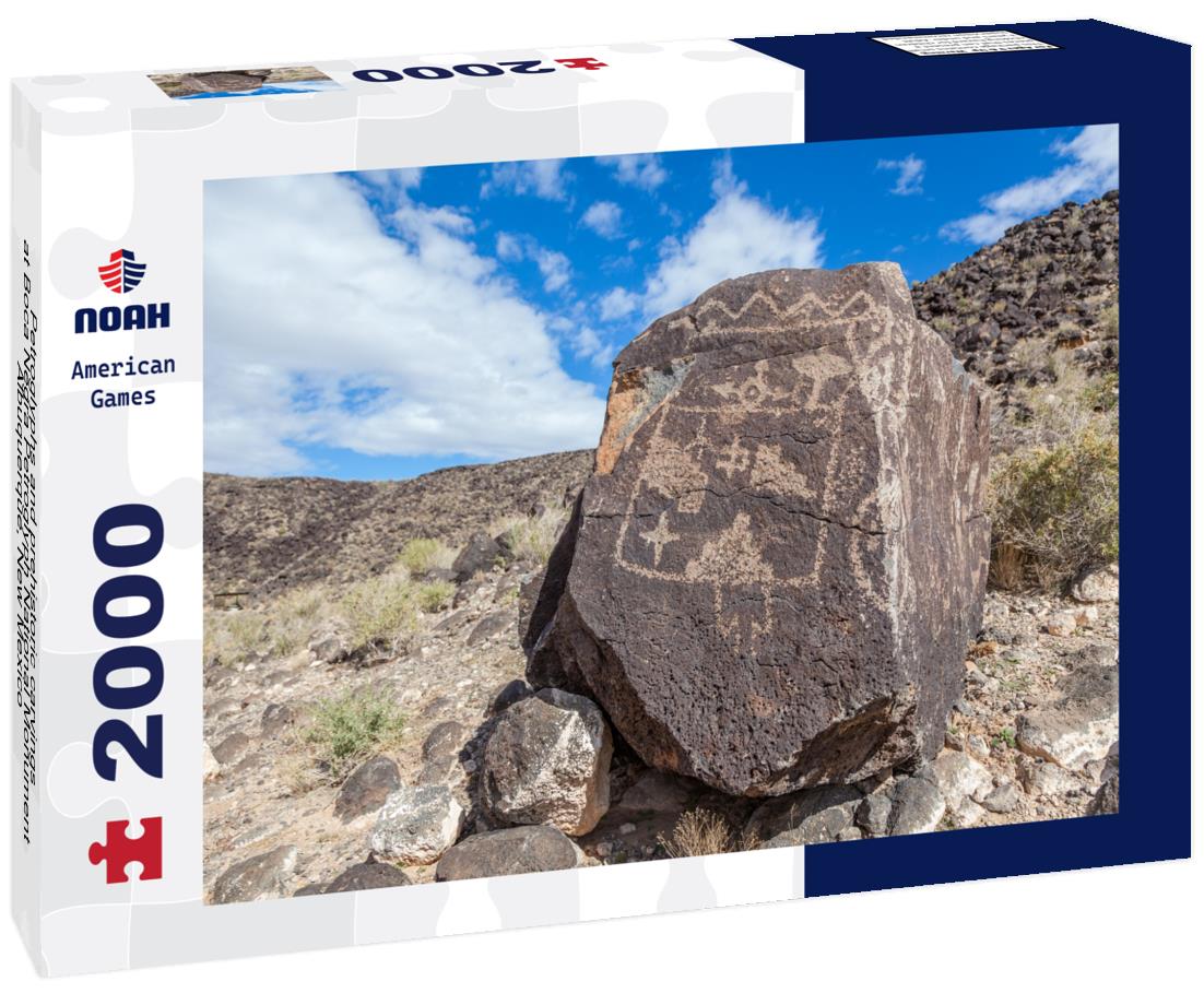 Noah Jigsaw Puzzle Petroglyphs and prehistoric carvings at Boca Negra Petroglyph National Monument, Albuquerque, New Mexico 2000 pieces