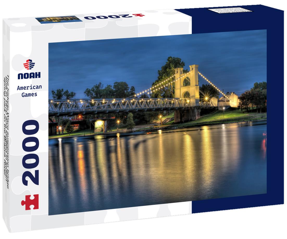 Noah Jigsaw Puzzle The historic Waco suspension bridge, built in 1870 and located in Indian spring park on the Brazos River 2000 pieces
