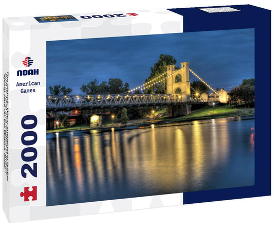 Noah Jigsaw Puzzle The historic Waco suspension bridge, built in 1870 and located in Indian spring park on the Brazos River 2000 pieces