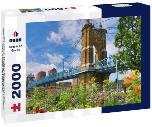 Noah Jigsaw Puzzle The John A. Roebling Bridge was built in 1866 to connect Covington, Kentucky to Cincinnati, Ohio. It spans the Ohio River 2000 pieces