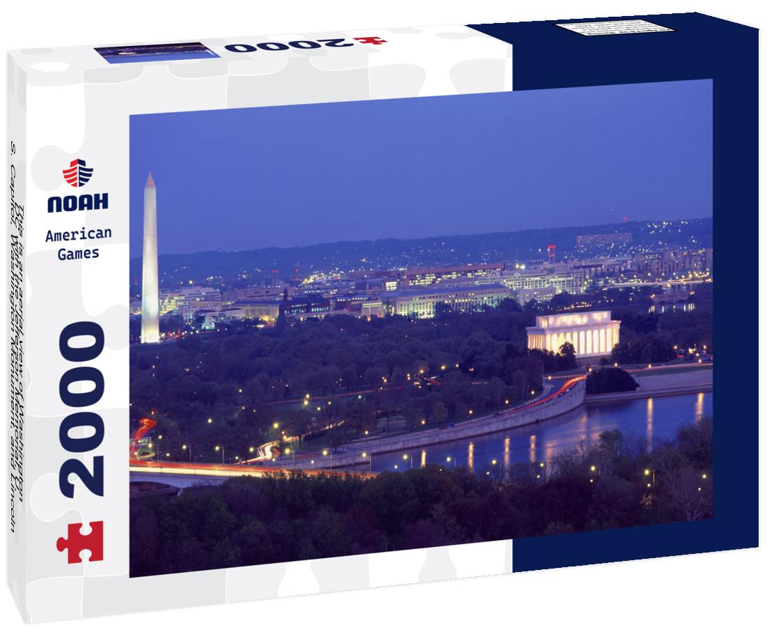 Noah Jigsaw Puzzle This is an aerial view of Washington, DC with the Jefferson Memorial, U.S. Capitol, Washington Monument, and Lincoln Memorial 2000 pieces