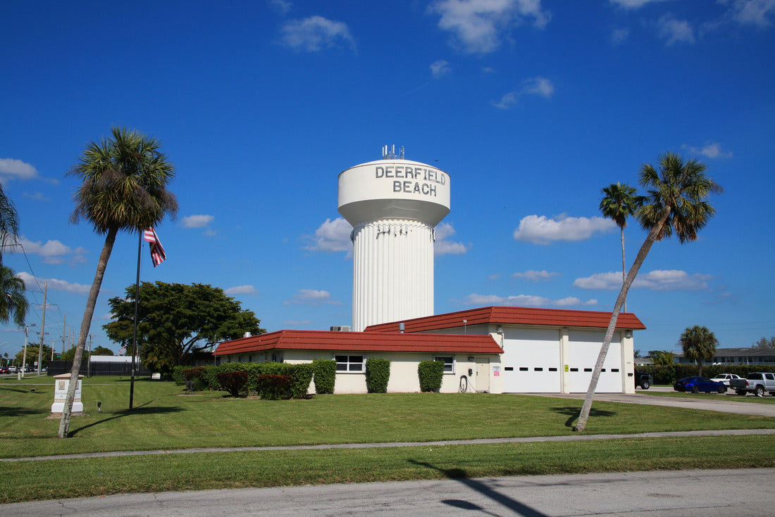 Noah Jigsaw Puzzle Deerfield Beach Water Tower Identifying Sign at Broward Sheriff and Fire Station 2000 pieces