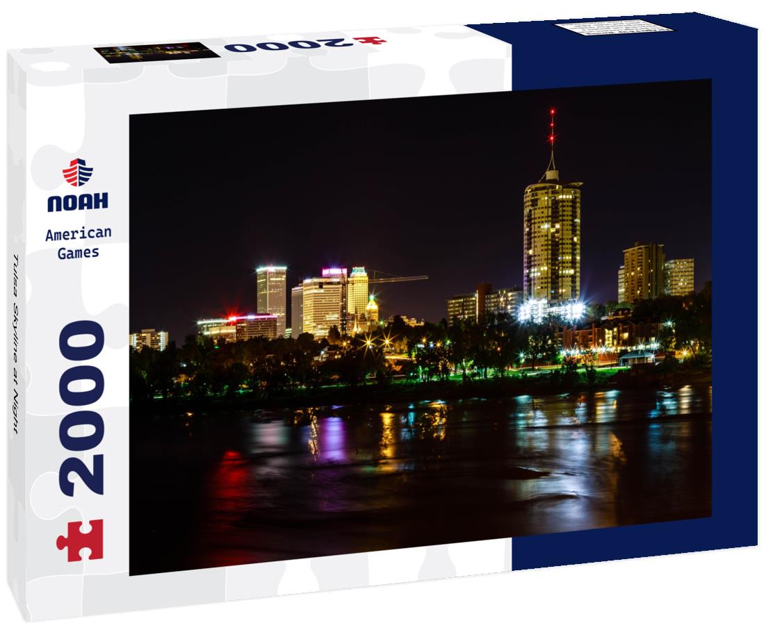 Noah Jigsaw Puzzle Tulsa Skyline at Night 2000 pieces