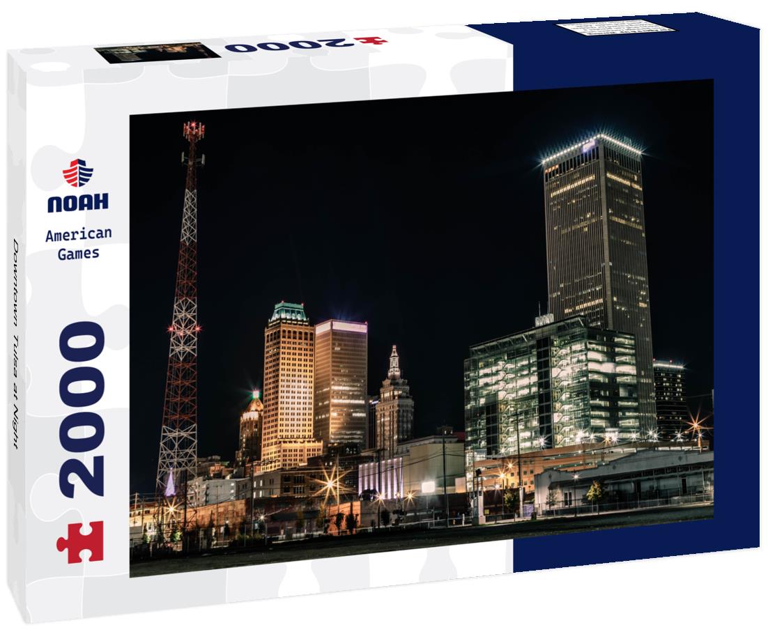 Noah Jigsaw Puzzle Downtown Tulsa at Night 2000 pieces