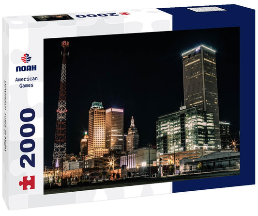 Noah Jigsaw Puzzle Downtown Tulsa at Night 2000 pieces