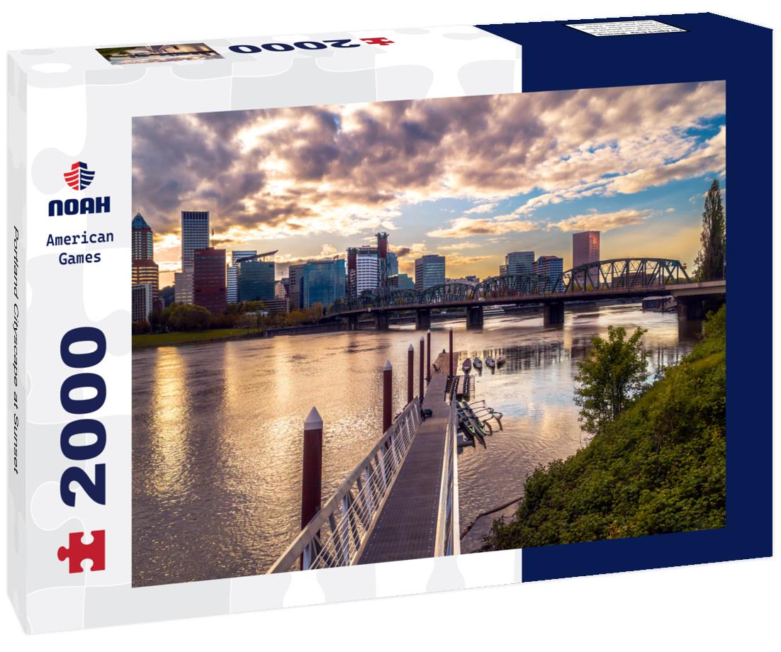 Noah Jigsaw Puzzle Portland Cityscape at Sunset 2000 pieces