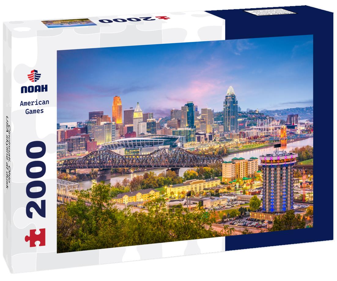 Noah Jigsaw Puzzle Cincinnati, Ohio, USA skyline at dusk 2000 pieces