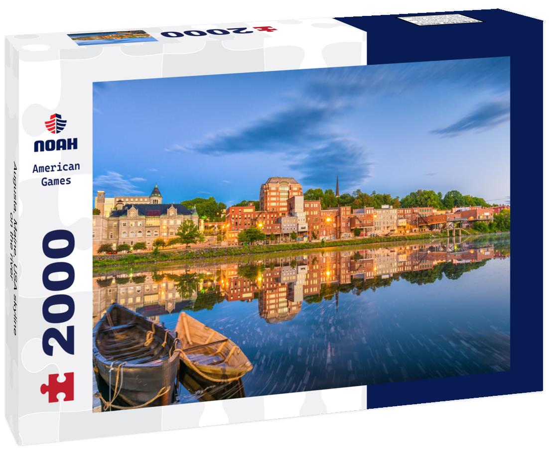 Noah Jigsaw Puzzle Augusta, Maine, USA skyline on the river 2000 pieces