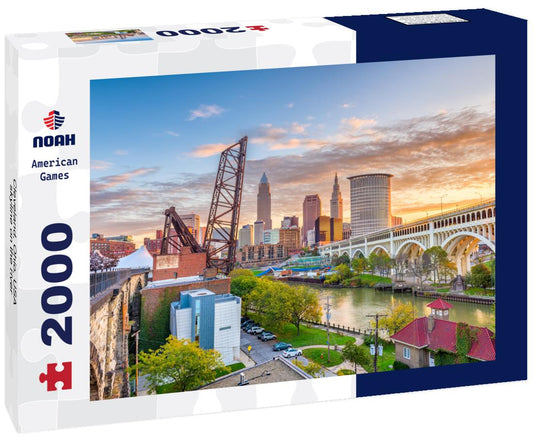 Noah Jigsaw Puzzle Cleveland, Ohio, USA skyline on the river 2000 pieces