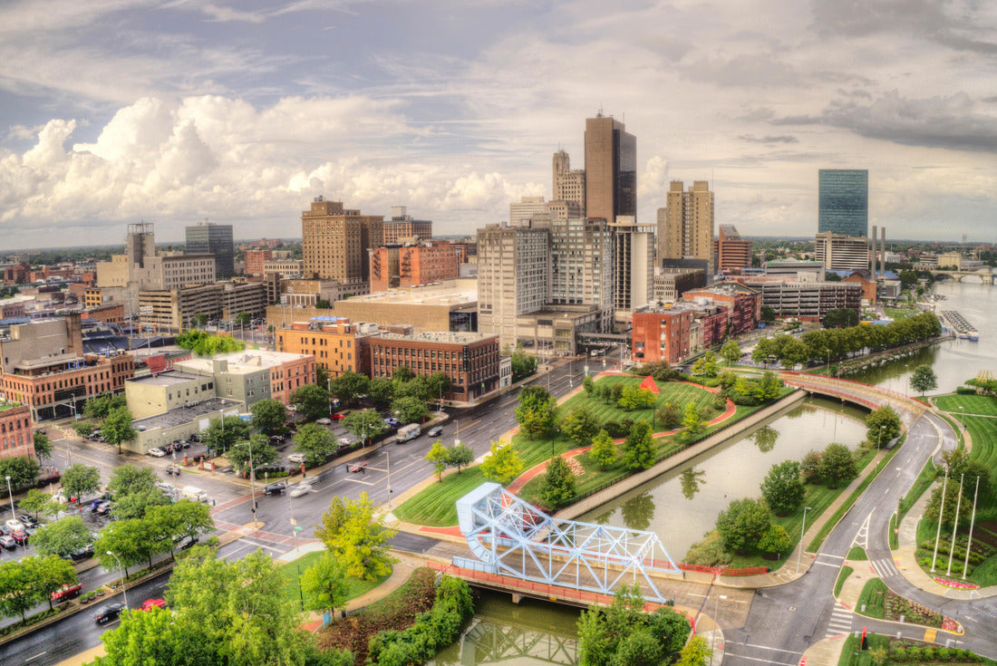 Noah Jigsaw Puzzle Aerial view of Cedar Rapids, Iowa in summer 2000 pieces