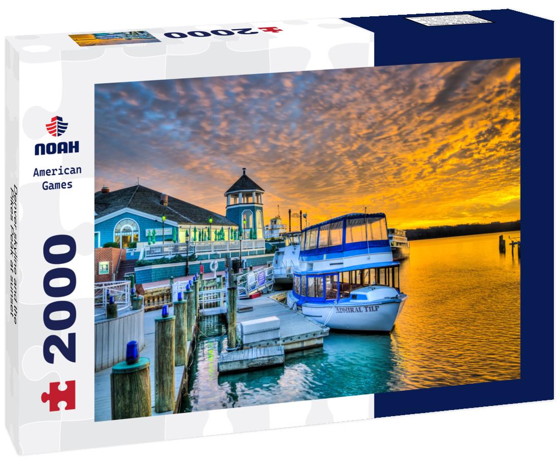 Noah Jigsaw Puzzle Denver skyline and the Pikes Peak at sunset 2000 pieces