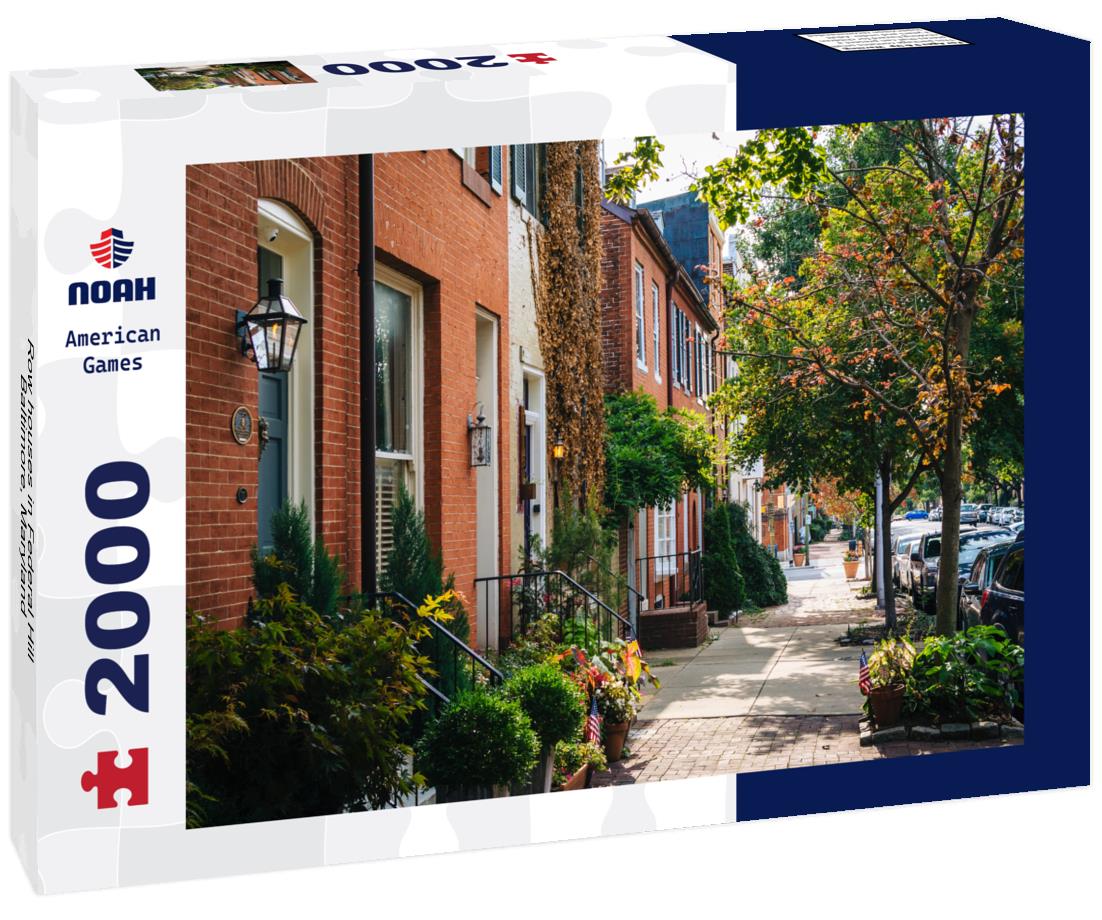 Noah Jigsaw Puzzle Row houses in Federal Hill Baltimore, Maryland 2000 pieces