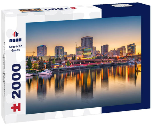 Noah Jigsaw Puzzle Eugene, Oregon, USA downtown cityscape at dusk 2000 pieces