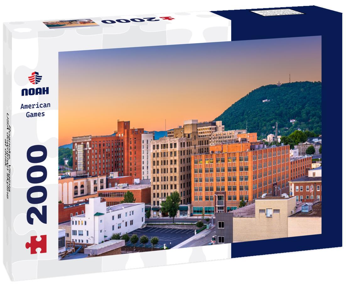 Noah Jigsaw Puzzle Roanoke, Virginia, USA downtown skyline at dusk 2000 pieces