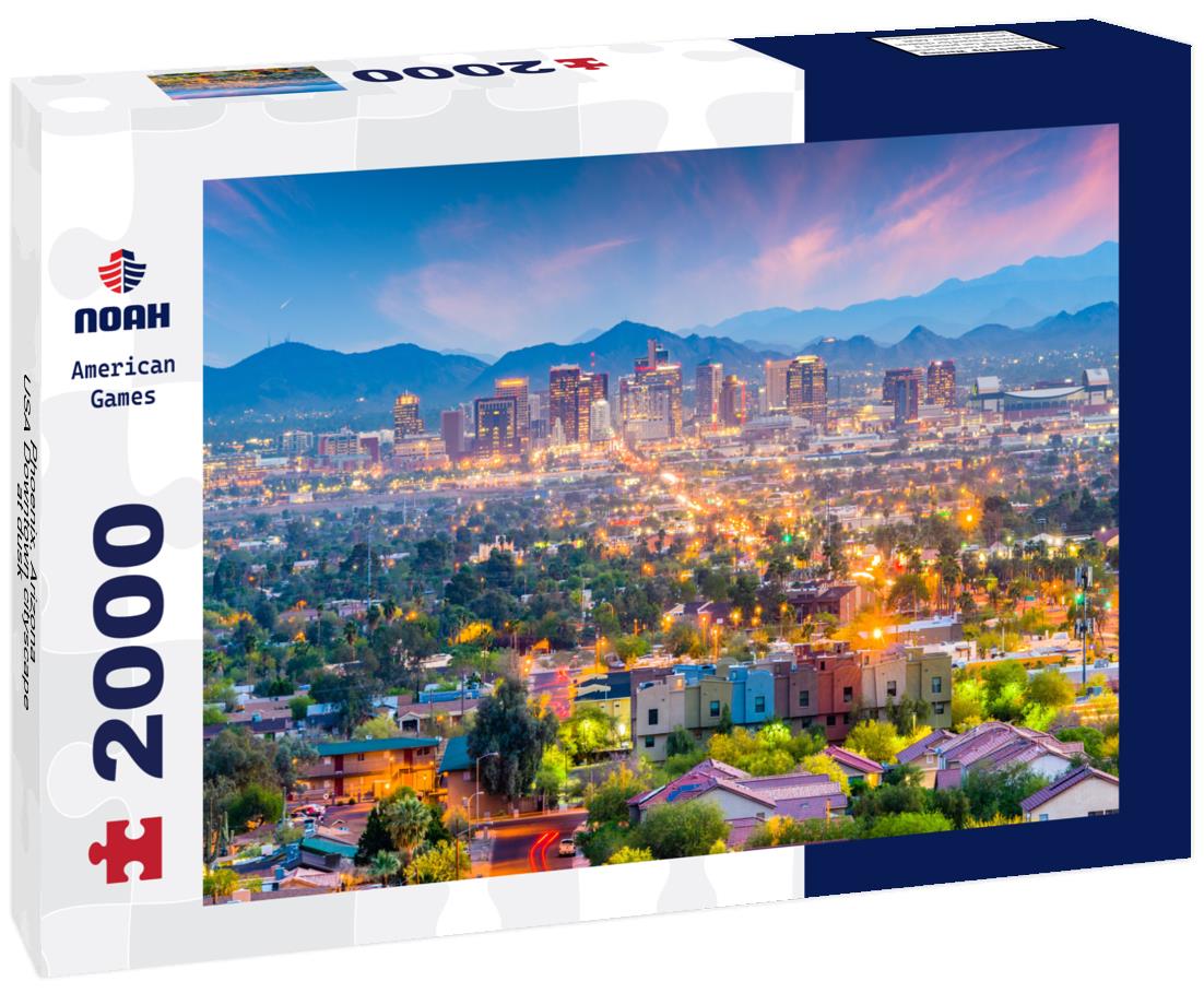 Noah Jigsaw Puzzle Phoenix, Arizona, USA Downtown cityscape at dusk 2000 pieces
