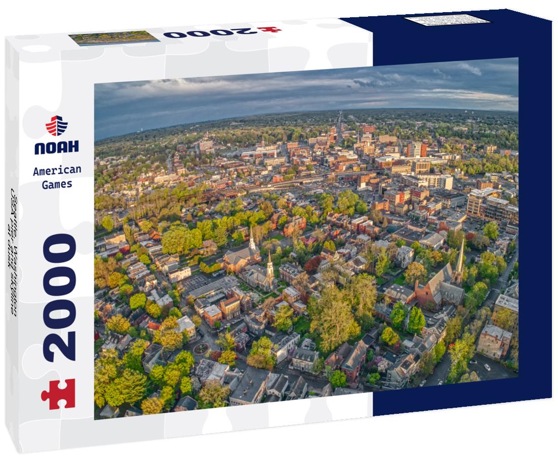 Noah Jigsaw Puzzle Seattle, Washington, USA pier and skyline at dusk 2000 pieces