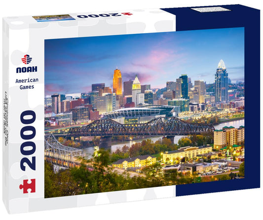 Noah Jigsaw Puzzle Cincinnati, Ohio, USA skyline on the river at dusk 2000 pieces