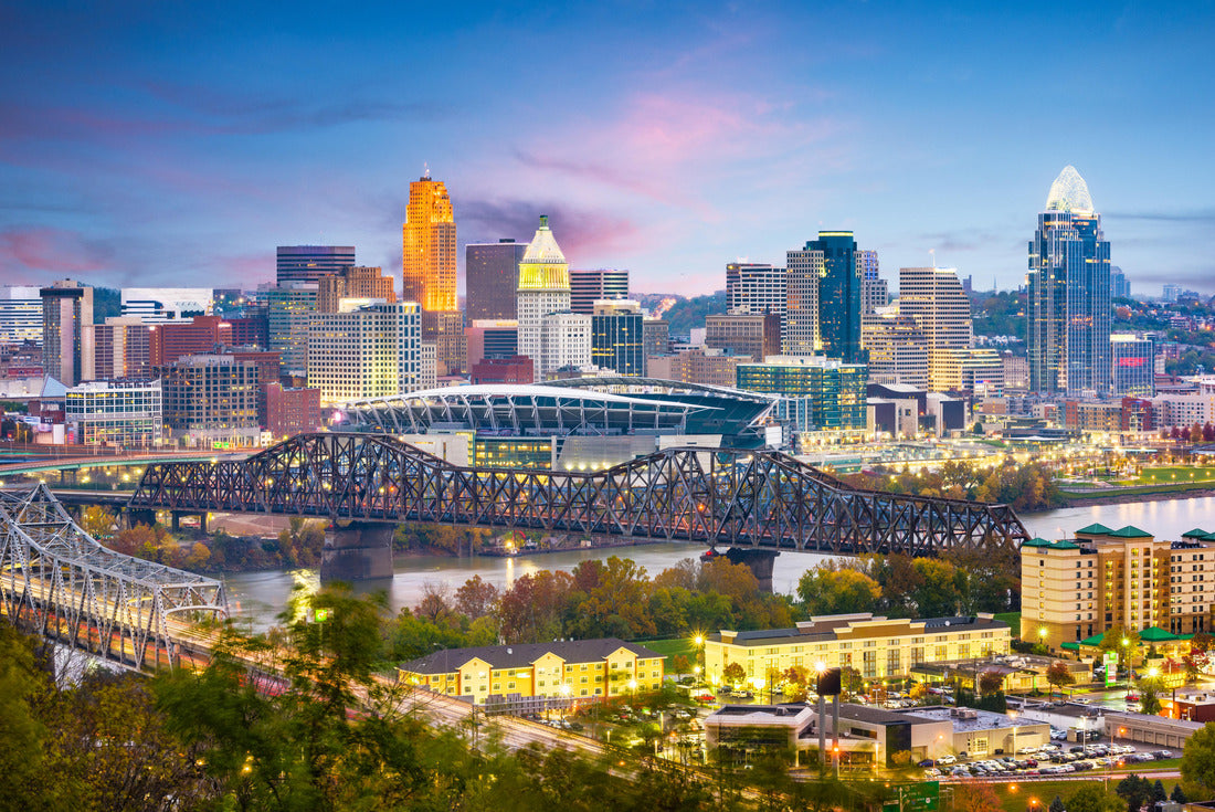 Noah Jigsaw Puzzle Cincinnati, Ohio, USA skyline on the river at dusk 2000 pieces