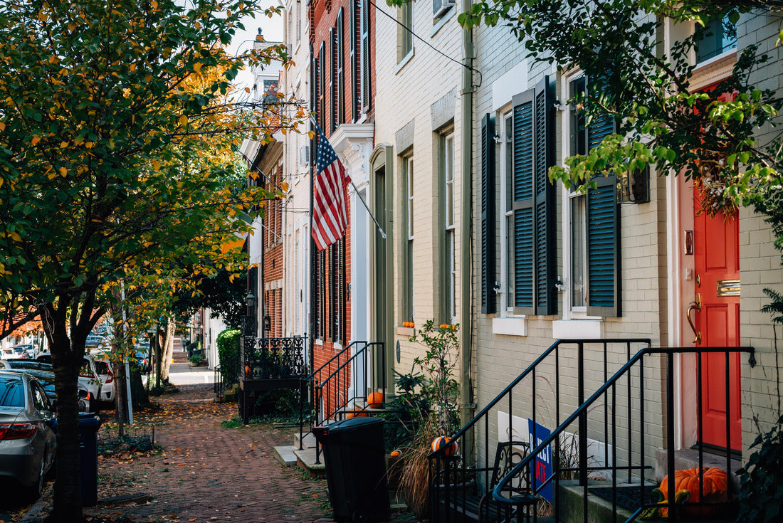 Noah Jigsaw Puzzle Brick row houses in Old Town, Alexandria, Virginia 2000 pieces