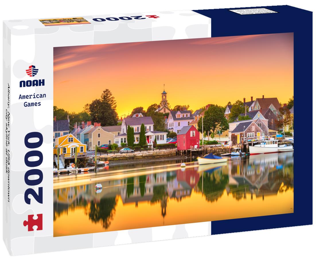 Noah Jigsaw Puzzle Albany, New York, USA downtown city skyline at dusk 2000 pieces