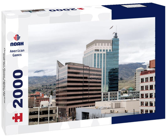 Noah Jigsaw Puzzle Downtown Boise Idaho skyline with two geese flying by 2000 pieces