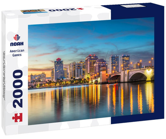 Noah Jigsaw Puzzle view of Springfield Missouri down town in the evening 2000 pieces