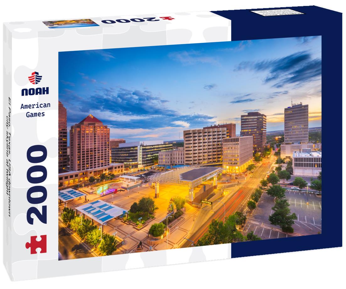 Noah Jigsaw Puzzle El Paso, Texas, USA downtown city skyline at twilight 2000 pieces