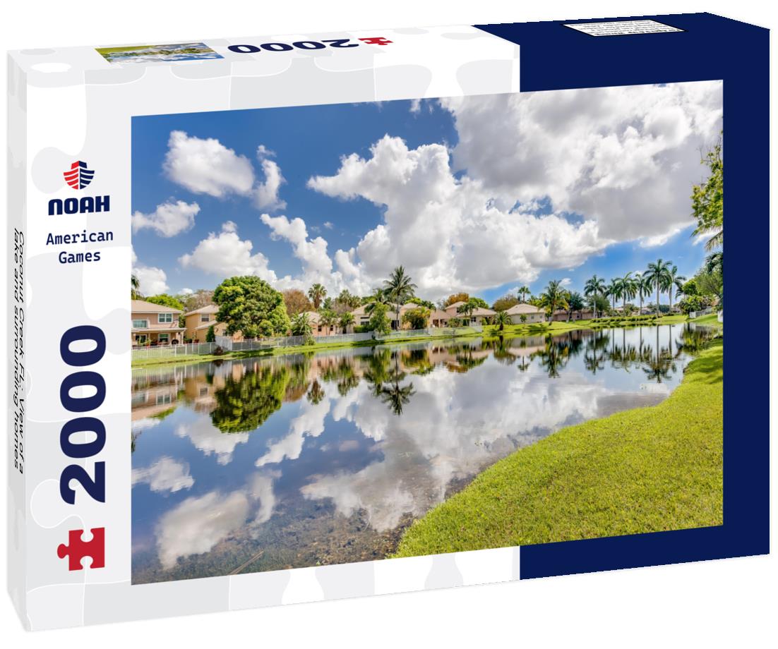 Noah Jigsaw Puzzle Coconut Creek FL: View of a lake and surrounding homes 2000 pieces