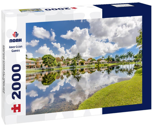 Noah Jigsaw Puzzle Coconut Creek FL: View of a lake and surrounding homes 2000 pieces