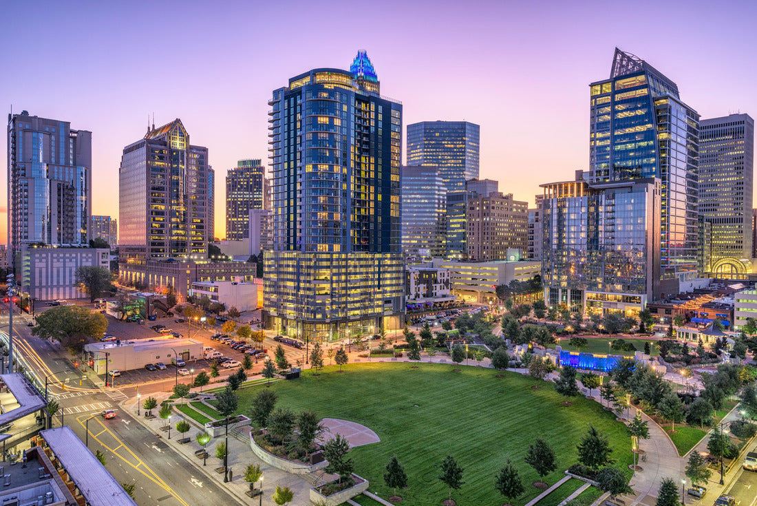 Noah Jigsaw Puzzle Charlotte, North Carolina, USA uptown skyline and park 2000 pieces