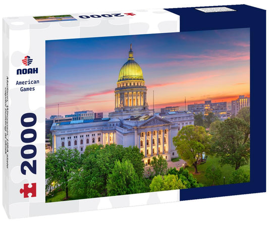 Noah Jigsaw Puzzle Madison, Wisconsin, USA state capitol building at dusk 2000 pieces
