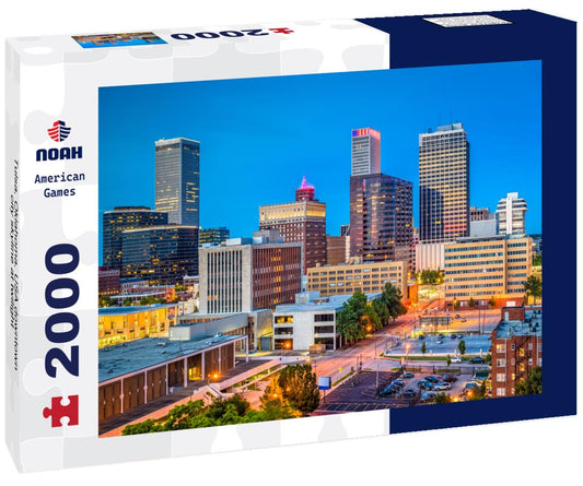 Noah Jigsaw Puzzle Tulsa, Oklahoma, USA downtown city skyline at twilight 2000 pieces