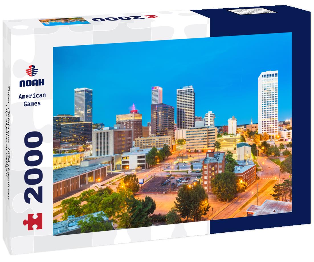 Noah Jigsaw Puzzle Tulsa, Oklahoma, USA downtown city skyline at twilight 2000 pieces