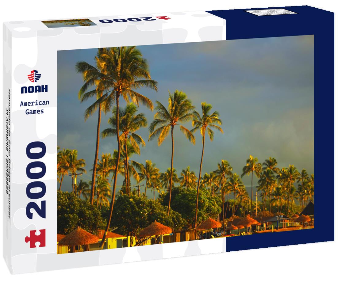 Noah Jigsaw Puzzle Hernando de Soto Bridge at sunset in Memphis Tennessee 2000 pieces