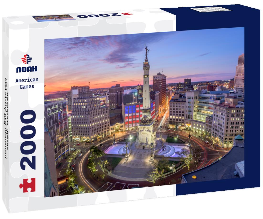 Noah Jigsaw Puzzle Indianapolis, Indiana, USA skyline over Monument Circle 2000 pieces
