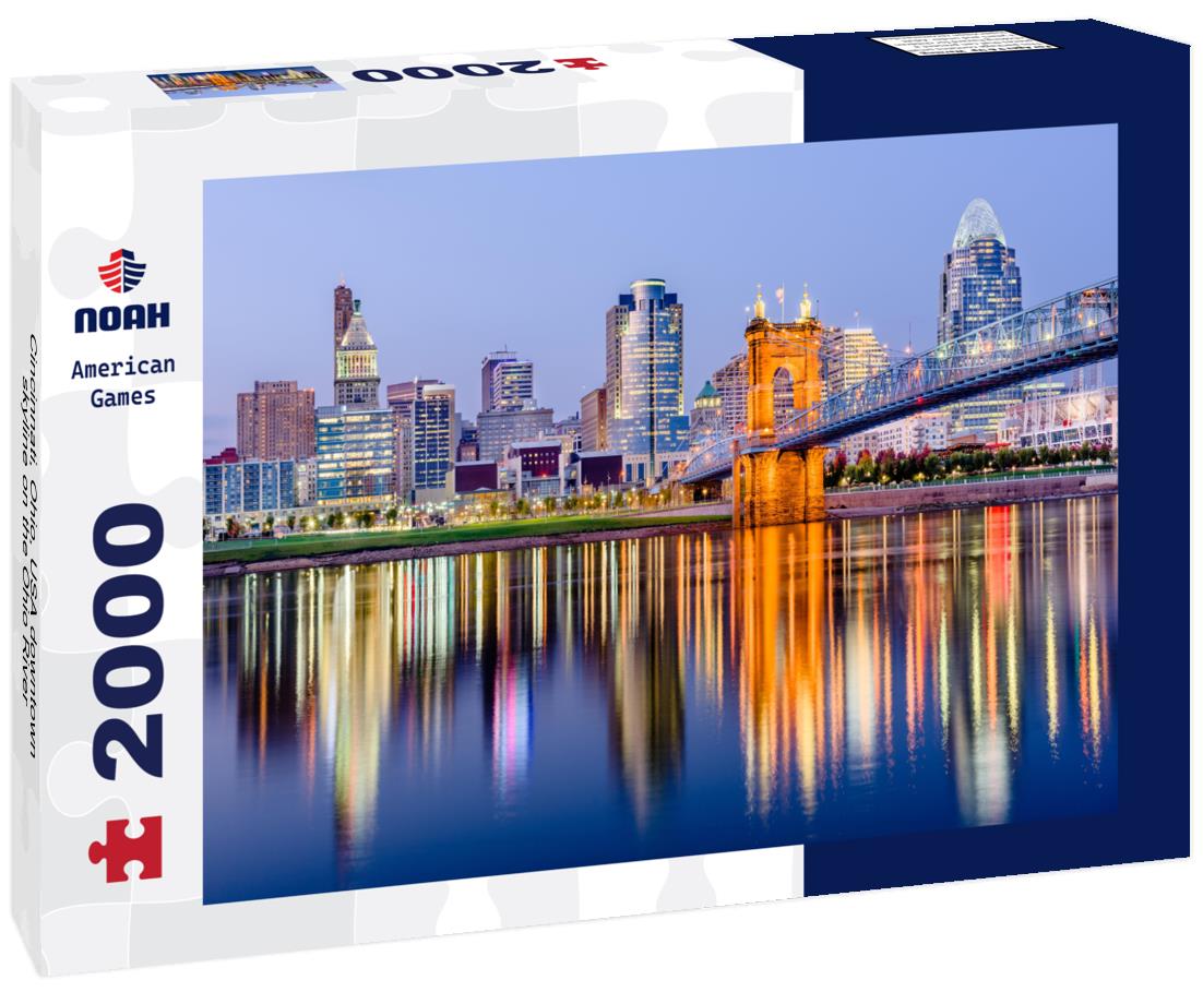 Noah Jigsaw Puzzle Cincinnati, Ohio, USA downtown skyline on the Ohio River 2000 pieces