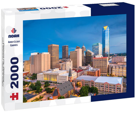 Noah Jigsaw Puzzle Oklahoma City, Oklahoma, USA downtown skyline at twilight 2000 pieces