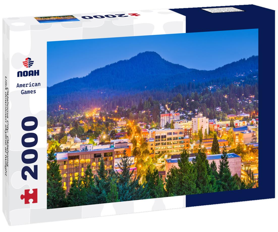 Noah Jigsaw Puzzle Oklahoma City, Oklahoma, USA downtown skyline at twilight 2000 pieces