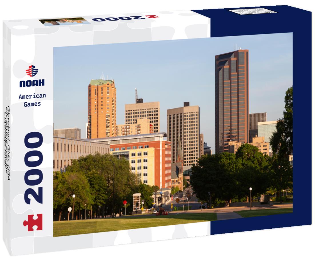 Noah Jigsaw Puzzle Cleveland, Ohio, USA city skyline over the Cuyahoga River 2000 pieces