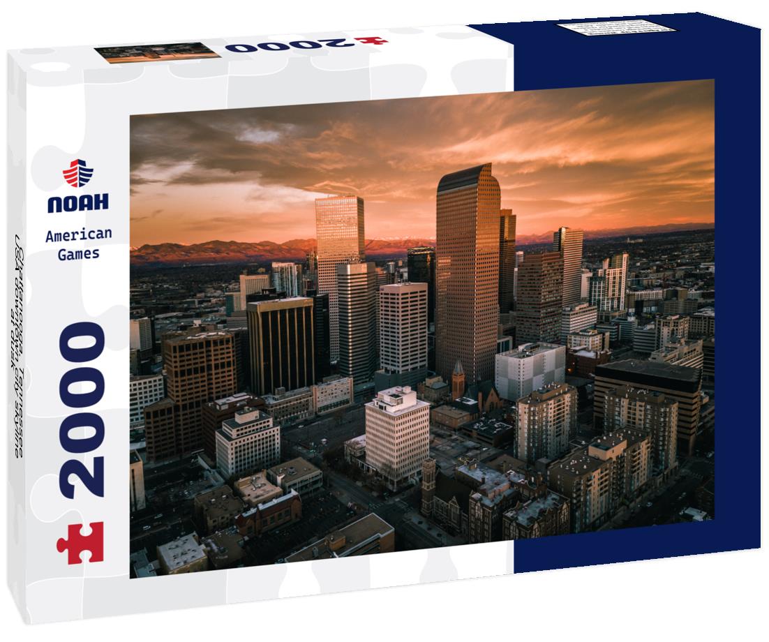 Noah Jigsaw Puzzle Chattanooga, Tennessee, USA downtown city skyline at dusk 2000 pieces