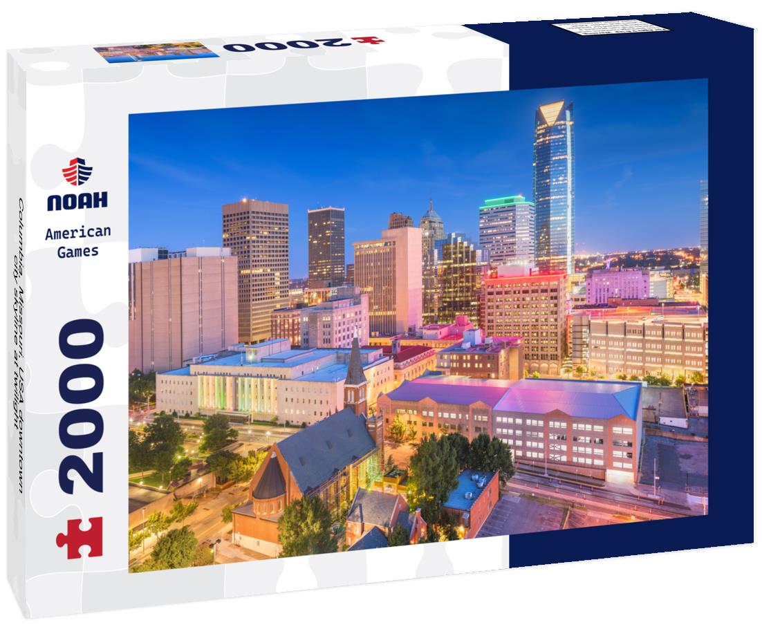 Noah Jigsaw Puzzle Columbia, Missouri, USA downtown city skyline at twilight 2000 pieces